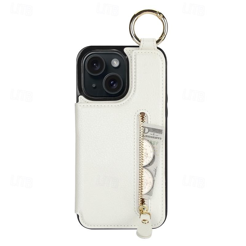 Phone Case For iPhone 16 15 14 Pro Max Plus 13 12 11 Pro Max Mini Wallet Case Zipper Kickstand Card Slot Retro TPU PU Leather 2025 - $15.99 –P12