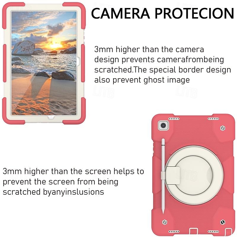 Tablet Case Cover For Samsung Galaxy Tab A9 8.7" A8 10.5'' A9 Plus 11" Pencil Holder 360° Rotation Shoulder Strap PC Silicone 2025 - $43.99 –P3