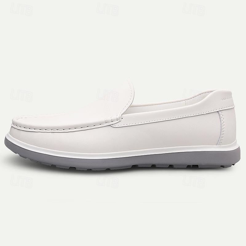 Miesten Mokkasiinit Muodolliset kengät Juhlakengät Nahka Mukava Liukumaton Loaferit Musta Valkoinen 2025 - $64.99 –P1