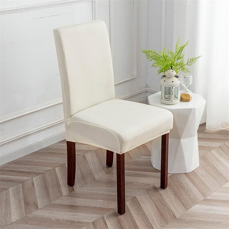 2 uds. Funda para silla de color sólido de seda de leche, funda para media silla para el hogar, funda para taburete de color sólido 2025 - GBP £10 –P6