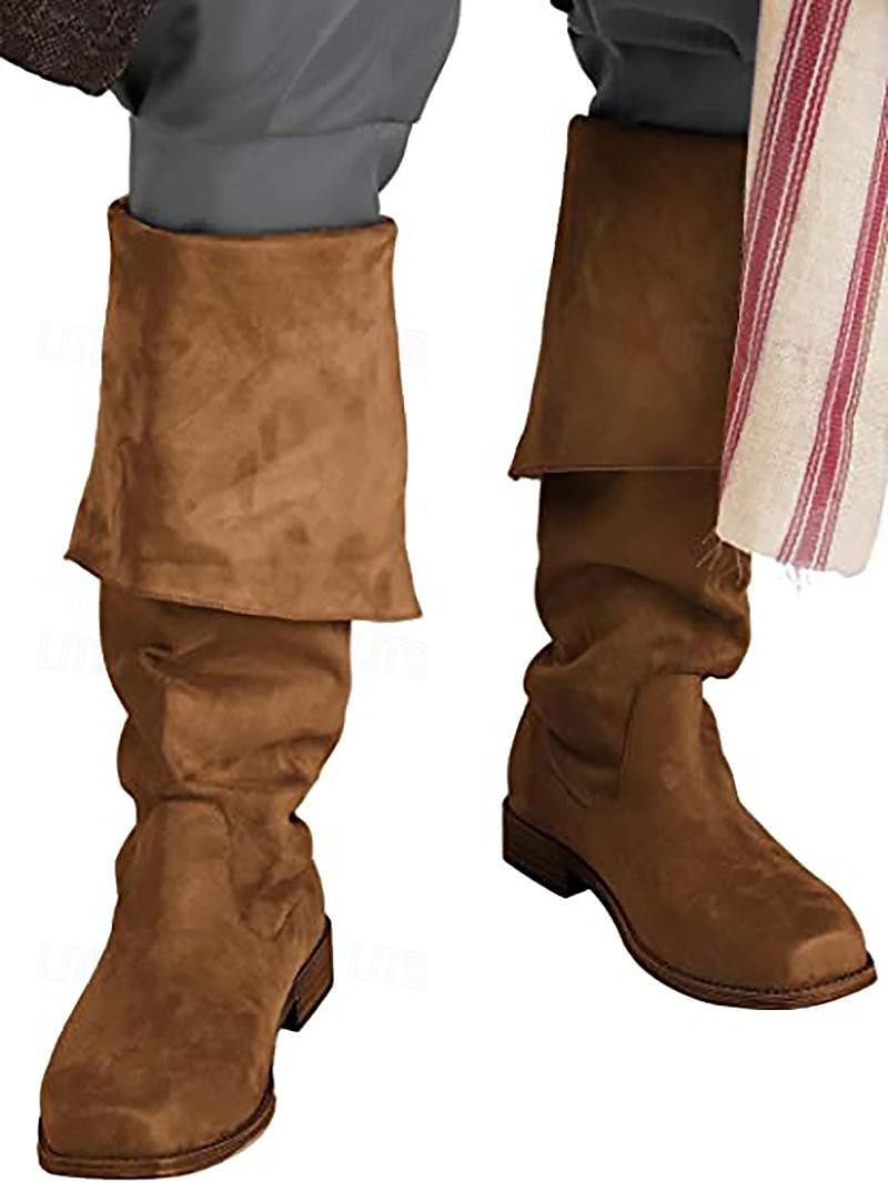 Rétro Vintage Médiéval Renaissance Chaussures Bottes jazz plates Pirate Chevalier Viking Croisé Déguisement Homme Femmes Unisexe Pirate Mascarade Événement / Fête Mascarade Adulte Chaussures de 2026 ? $71.99 –P3