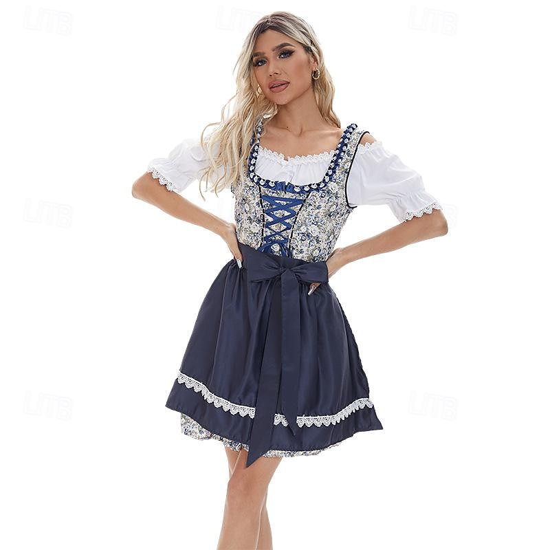 Oktoberfest Jurken Dirndl Dirndl-blouse Beiers hulp in de huishouding Duits München Weiden Doek in traditionele stijl Blouse 2025 - $63.99 –P13