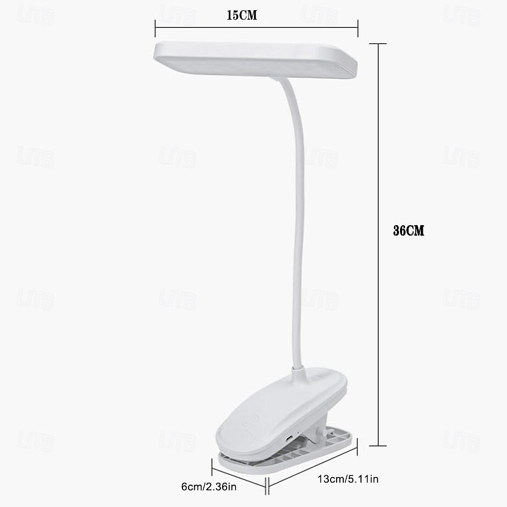 1 stk 360° fleksibelt arbeidsrom med klemme skrivebordslampe sammenleggbar nattbordslampe for soverommet studere lesing kontorarbeid led touch øyebeskyttelse læring sove og dedikerte skrivebordslamper 2025 - $7.99 –P3