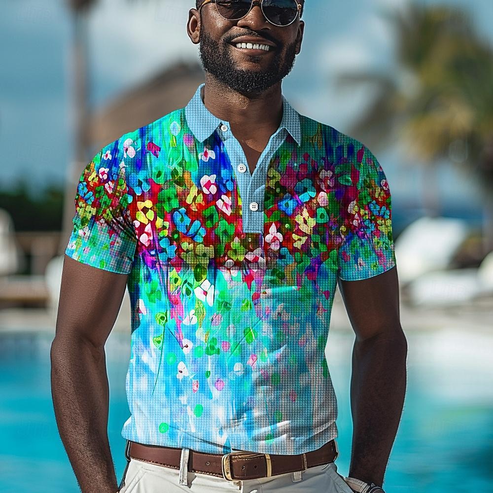 Derby del Kentucky Per uomo Maglia da golf Manica Corta Magliette polo Camicie con Colletto Casual Abbigliamento mare Abbigliamento da vacanza Abbigliamento tropicale Abiti da festa Stampa 3D Bottoni del 2026 a $23.99 –P6