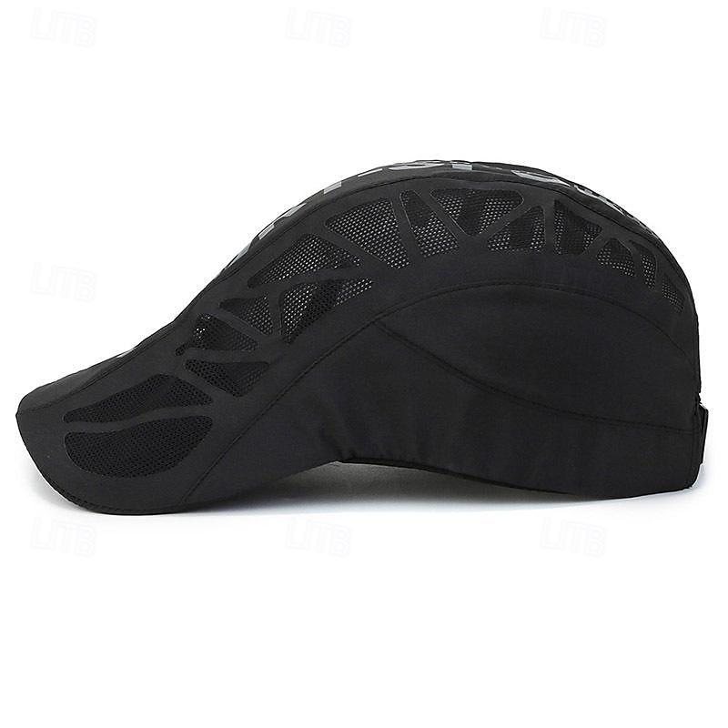 Herren Baskenmütze Sonnenhut Kappe Schwarz Marineblau 100% Baumwolle Gitter Modisch Brautkleider schlicht Strasse Täglich Buchstabe Einstellbar Sonnenschutz Atmungsaktiv 2025 - $7.49 –P2