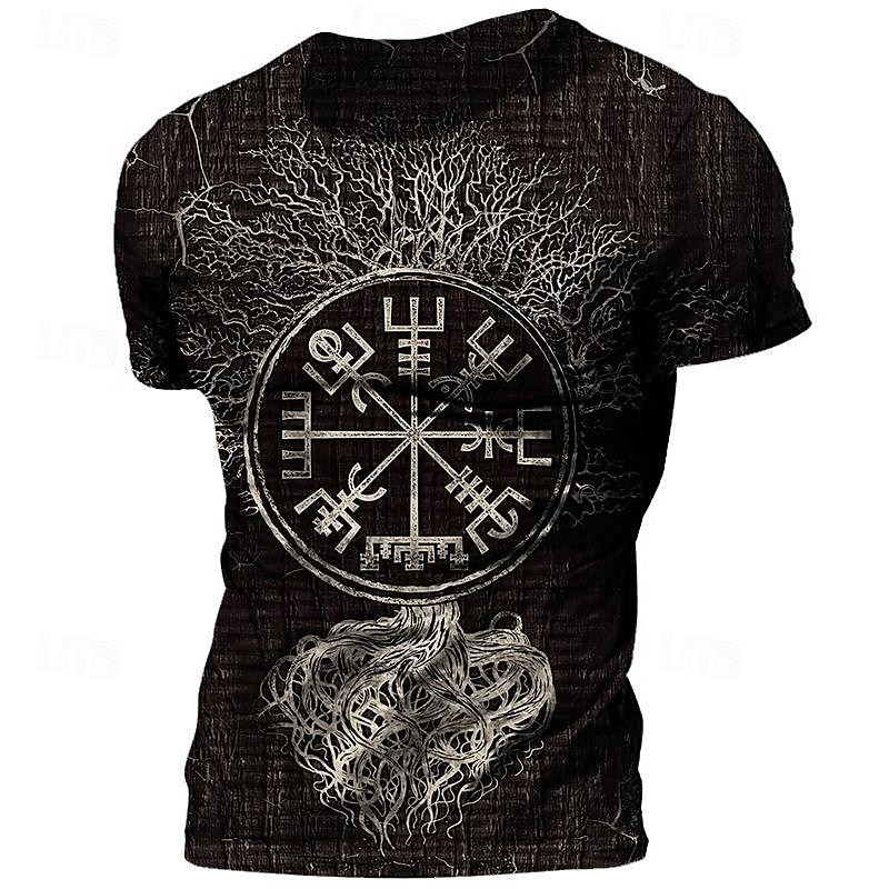 2026年 Ｔシャツ(21) プリント 3D 中世 セルティック Tシャツ グラフィック柄 のために 男性用 成人 3Dプリント  のために ハロウィーン カーニバル マスカレード カジュアル／普段着  コレクション – $17.99 –P1