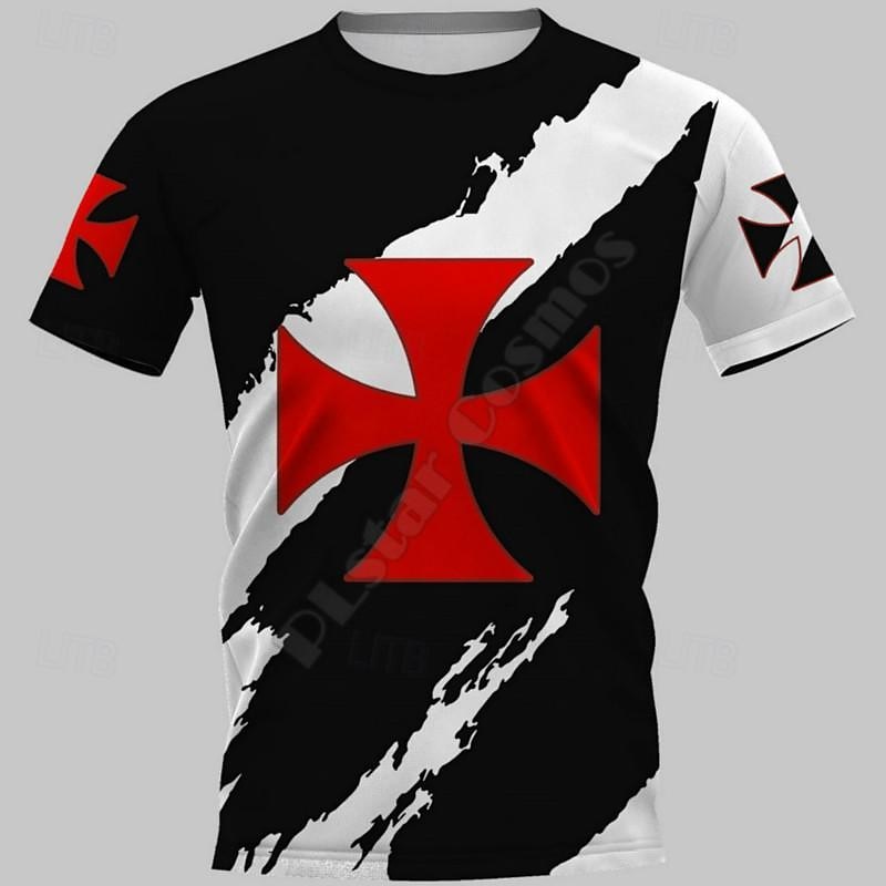 Knights Templar Warriors T-shirt Print 3D Graphic For Men's Adults' Carnival Masquerade 3D Print Casual Daily 2025 - $17.99 –P2