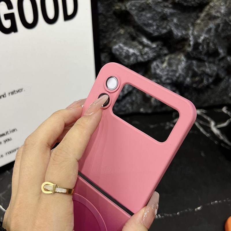 2025年 Samsung Galaxy Z Flip 6 Z Flip 5 Z Flip 4 Z Flip 3 用の電話ケース バックカバー ワイヤレス充電サポート ショックプルーフ カラーグラデーション TPU  コレクション – $12.99 –P9