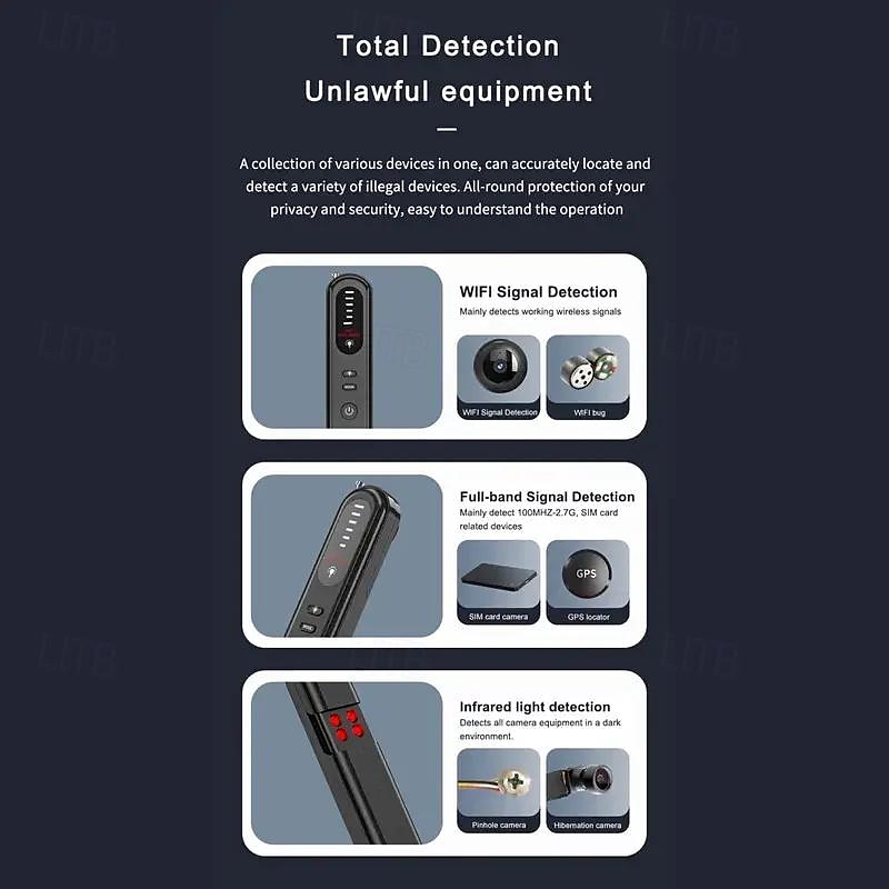Hidden Camera Detectors Mini Anti-Spy Camera Detector TrackerIntelligent Signal Scanner Device For Hotel Apartment 2025 - $47.99 –P4