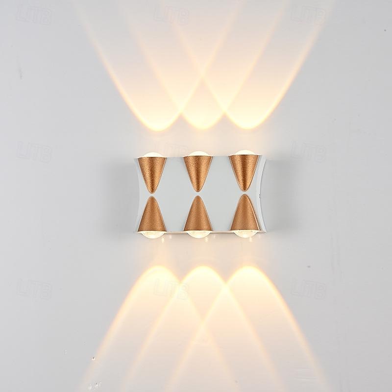 lampada da parete a led 2/3/4/5 teste esterno impermeabile in vetro alluminio 90 cm moderno creativo luce bianca calda corridoio balcone ip65 85-265 v del 2026 a $46.99 –P7
