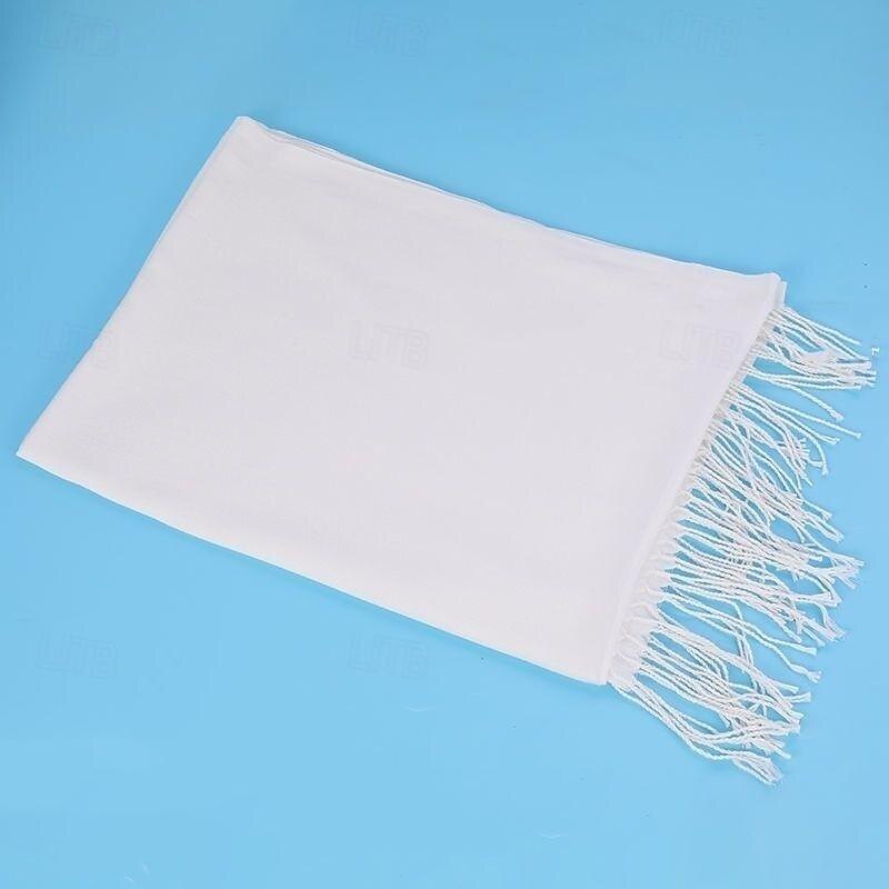 2 pièces cravate teint écharpe blanc coton et lin soie écharpe longue châle écharpe cravate teint matériel bricolage 68*190 cm de 2025 ? $36.99 –P5