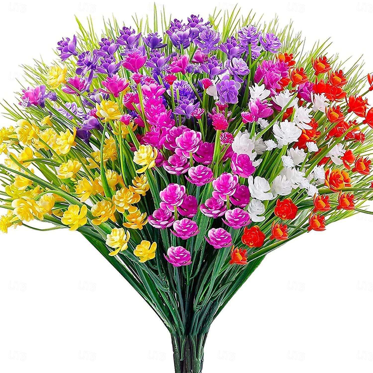 Paquet de 20 décorations extérieures de fleurs artificielles - buissons en plastique résistant aux UV et fausses fleurs pour la décoration extérieure de 2025 ? $28.99 –P5