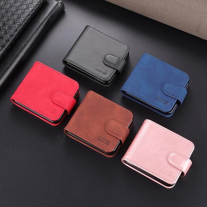 puhelin Etui Käyttötarkoitus Samsung Galaxy Z-kääntö 7 Z Flip 6 Z Flip 5 Z Flip 4 Z Flip 3 Läppäkotelo Koko vartalon suoja Korttipaikka Iskunkestävä Retro PC PU-nahka 2025 - $15.99 –P1