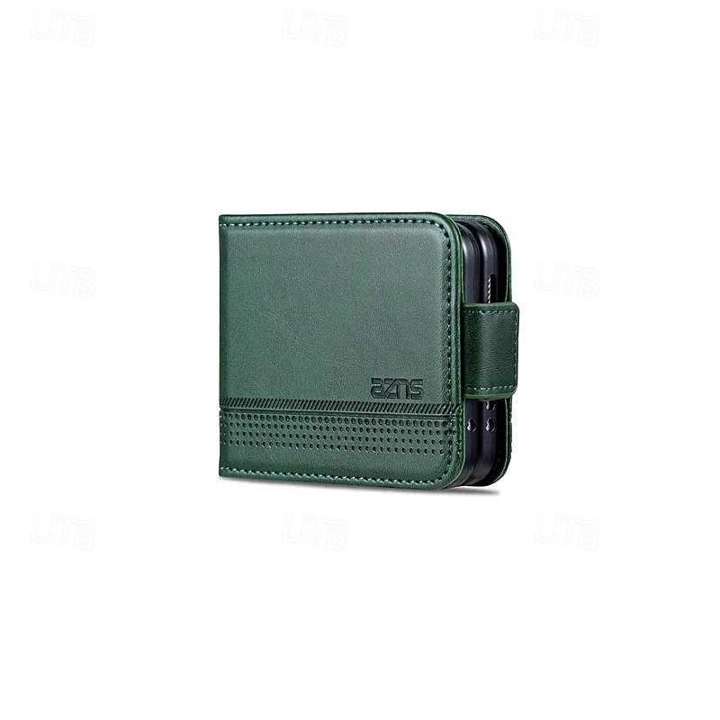 telefon Maska Pentru Samsung Galaxy Z Flip 7 Z Flip 6 Z Flip 5 Z Flip 4 Z Flip 3 Coperta Protectie pentru intreg corpul Loc pentru card Anti Șoc Retro PC PU piele 2026 - $16.99 –P2