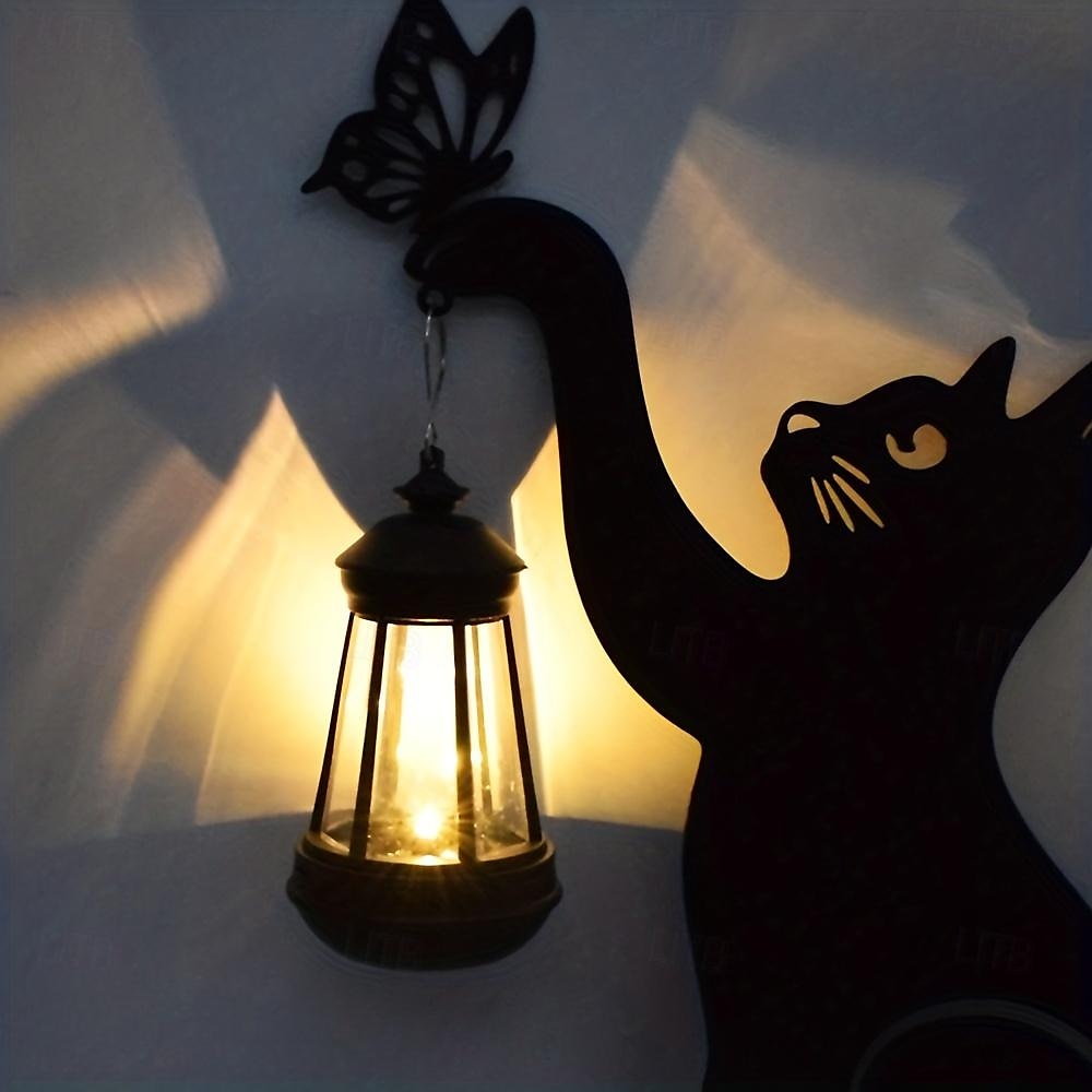 1/2 pz lampada da giardino solare a led per esterni gatto nero per la decorazione del giardino da giardino halloween natale capodanno festa di nozze lampada da percorso solare lampada da gatto in ferro nero impermeabile del 2025 a $37.99 –P6