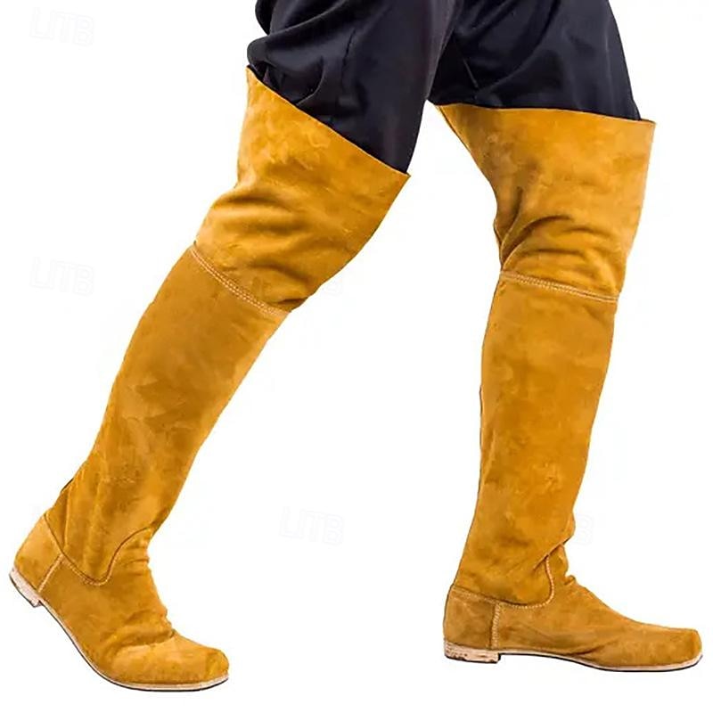 Rétro Vintage Médiéval Renaissance Chaussures Bottes jazz plates Pirate Chevalier Viking Croisé Déguisement Homme Femmes Unisexe Pirate Mascarade Événement / Fête Mascarade Adulte Chaussures de 2026 ? $71.99 –P8