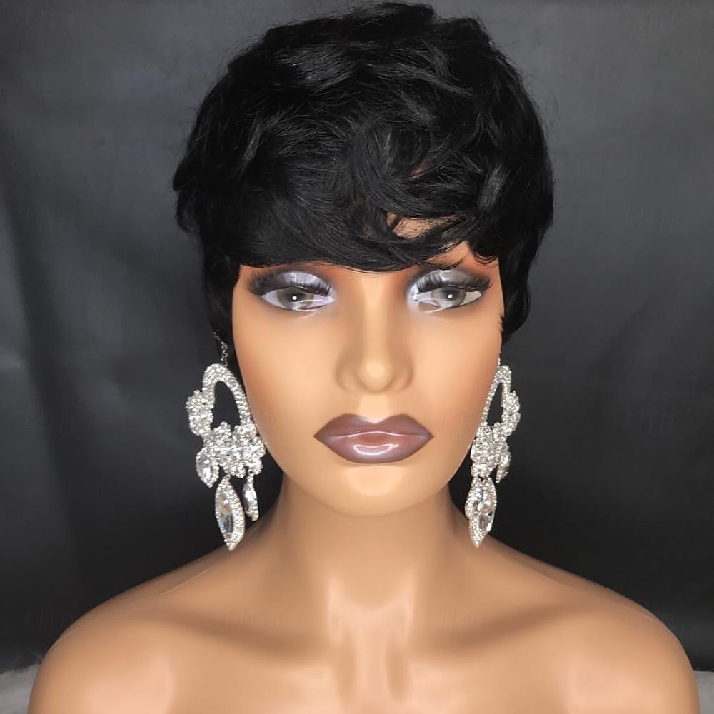 Pixie Cut Wig Human Hair Short Human Hair Wigs for Black  display picture 1