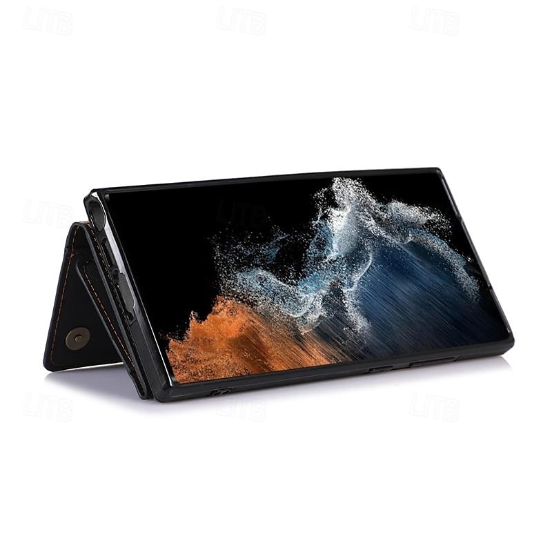 Чехол для телефона для Samsung Galaxy S24 Ultra S24 S23 S22 S21 S20 Ultra Plus FE A55 A35 A25 A15 5G S25 Ultra Кошелек с подставкой Магнитный слот для карт Ретро TPU PU-кожа 2025 - $18.99 –P10