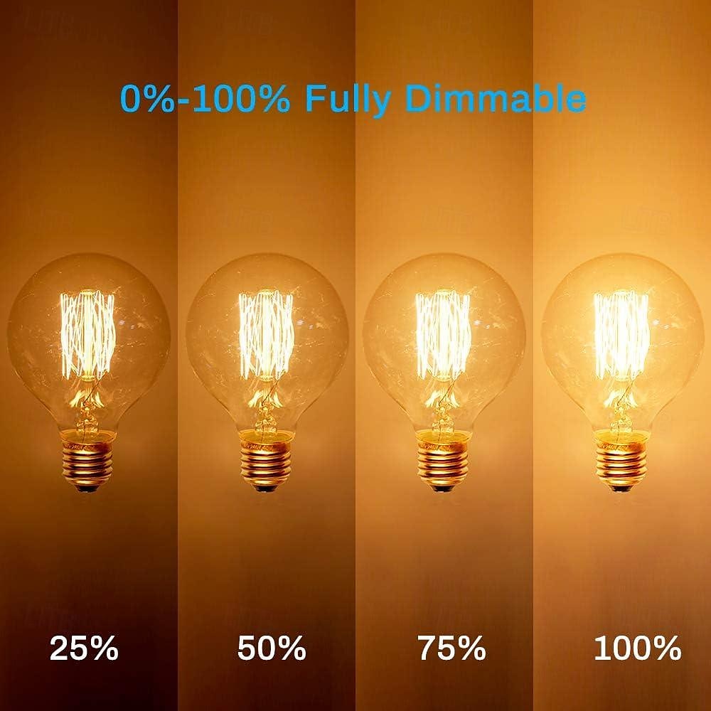 1/2pcs 40W Edison Bulb G80 G95 G125 Dimmable Retro Bulb E27/E26 Base Antique Straight Bulb Amber Glass 2200k Warm Yellow Incandescent Bulb Used for Home Lighting Decoration AC110V AC220V 2025 - $8.49 –P2