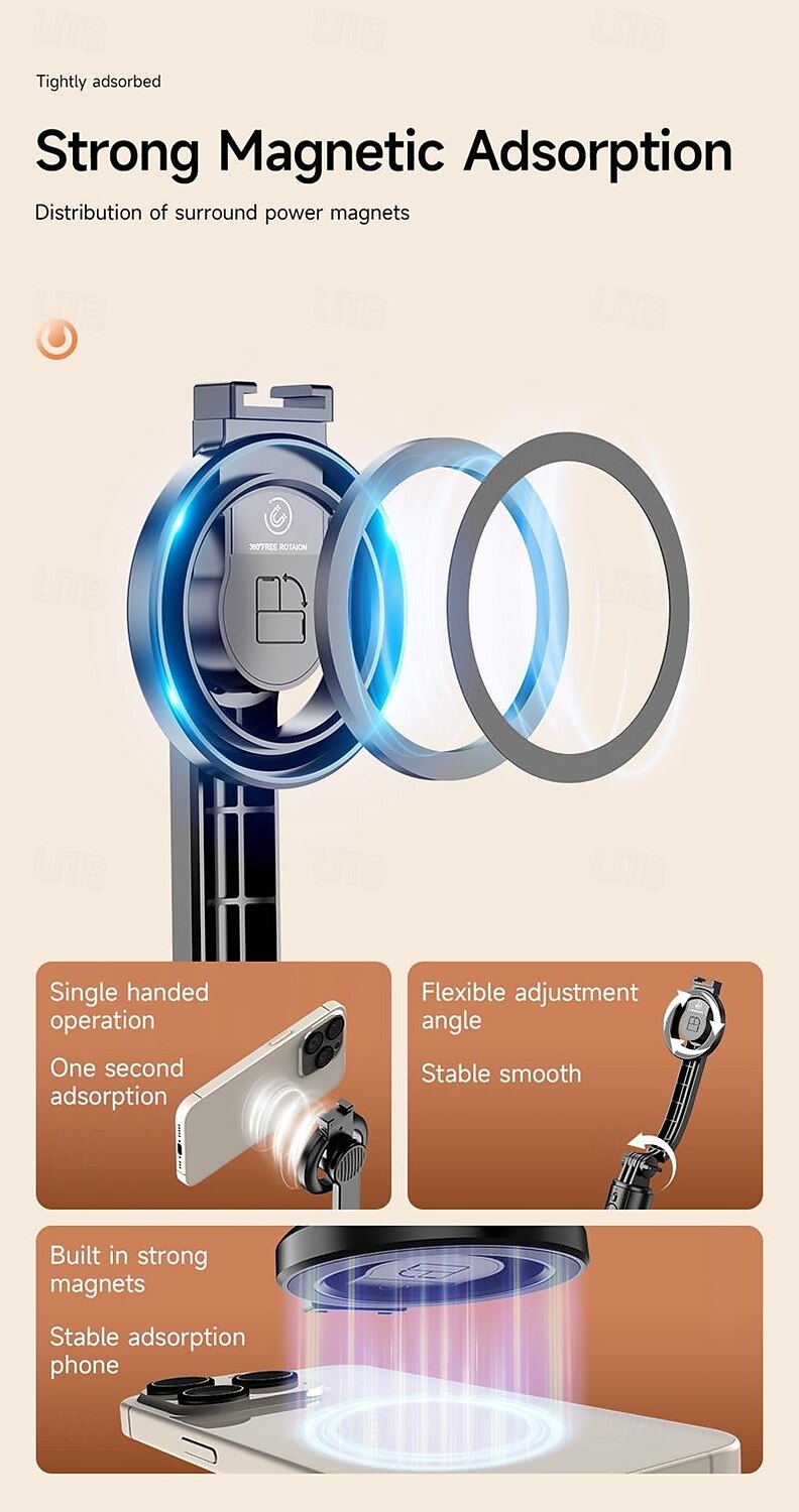 Selfie Stick Bluetooth Extendable Max Length 104.5 cm For Universal Android / iOS Universal 2025 - $28.99 –P3