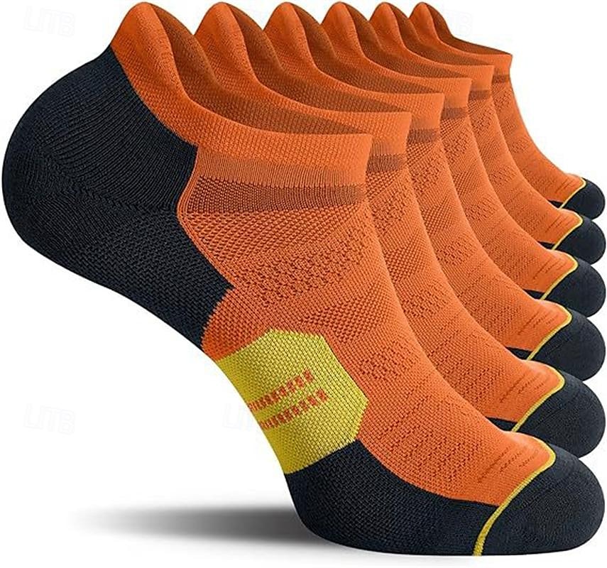 Hombre Paquete de 6 Paquetes múltiples Calcetín Calcetines hasta el Tibio Calcetines Cortos Calcetines para correr Calcetines informales Negro Blanco Color Bloque de color Deporte Diario Vacaciones 2025 - $8.99 –P5