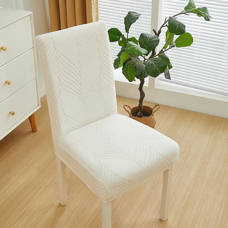 husa scaun dining elastic cu spatar inalt husa scaun din masa banchet nunta hotel husa scaun jacquard solid husa scaun elastic 2025 - $10.99 –P9