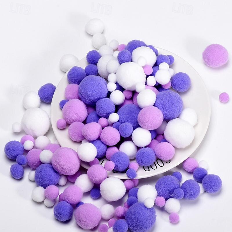 2ks vysoce elastický gradient vánoční barevné plyšové koule diy plyšová koule dětské ručně vyráběné šperky materiál doplňky 2025 - $20.99 –P6