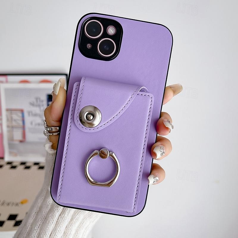 Phone Case For iPhone 16 iPhone 15 Pro Max Plus iPhone 14 13 12 11 Pro Max Plus Mini SE Back Cover with Stand Holder with Wrist Strap Card Slot Retro TPU PU Leather 2025 - $18.99 –P10