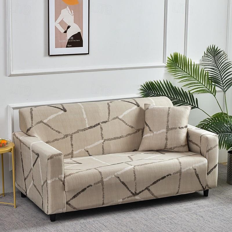 Geometric Color Blocks Sofa Cover Elastic Sofa Slipcover L Shaped Couch Cover Furniture Protector for Bedroom Office Living Room Home Decor 2025 - $20.99 –P19