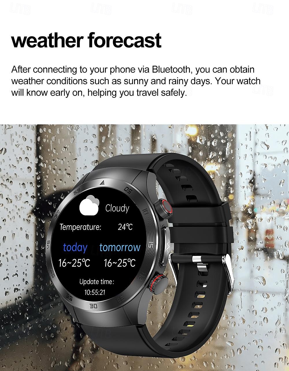 Laser Physiotherapy Blood Glucose Smart Health Watch Fitness Running Watch Bluetooth Temperature Monitoring Pedometer Compatible with Android iOS Women Men IP67 Waterproof 2025 - $97.99 –P13