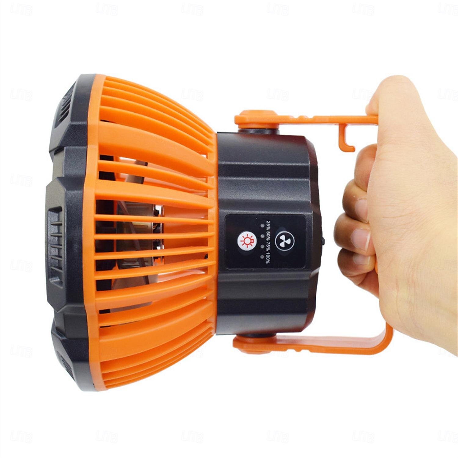 Battery Operated Fan with Light for Camping Tent & Hammock, 2 in 1 Remote USB Rechargeable Small Desk Fan With LED Lighting & Hanging Hook for Outdoor Camping, Office 2025 - $45.99 –P16