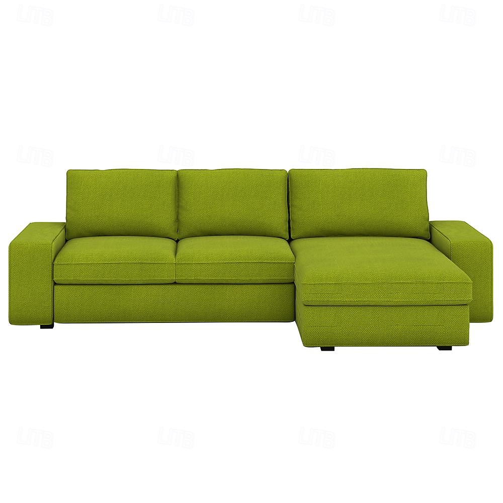 3 Seater 4 Seater Sofa Cover L Shaped with Armrests Solid Color Quilted Polyester Slipcovers KIVcover LITB PRIME cover 2025 - $495.79 –P8
