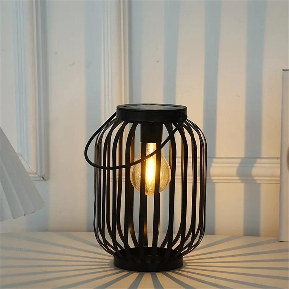 Solar Iron Lantern Outdoor Courtyard Garden Landscape Lantern Decorative Light Waterproof Handheld Hollow Tungsten Wire Lamp 1PC 2025 - $66.99 –P6