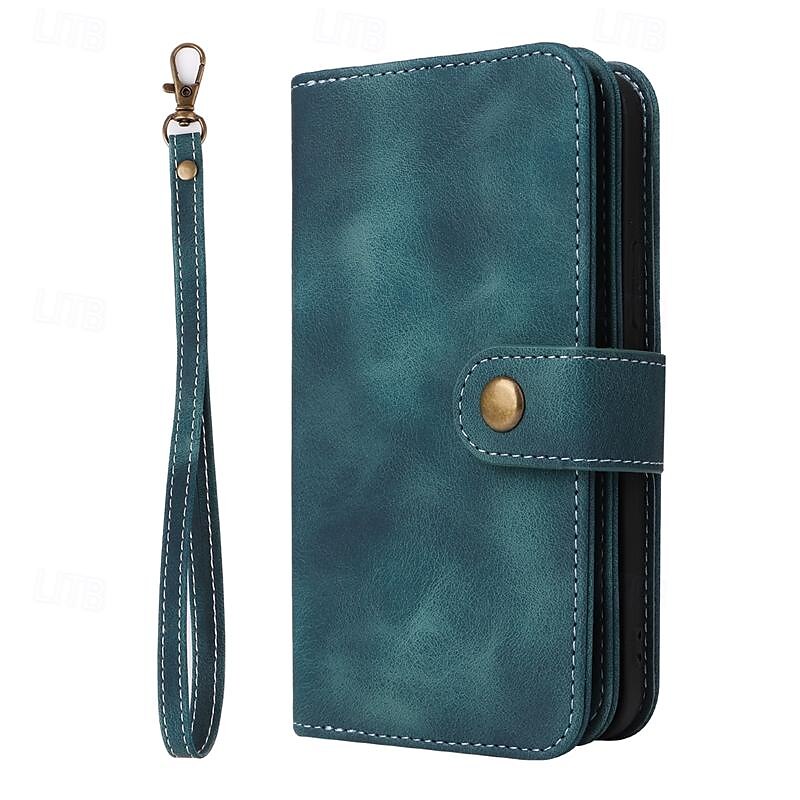 Phone Case For Samsung Galaxy S23 S22 S21 S20 Ultra Plus FE A73 A53 A33 A23 A13 Note 20 Ultra 10 Plus Wallet Case Zipper Full Body Protective with Wrist Strap Retro TPU PU Leather 2025 - $24.99 –P4