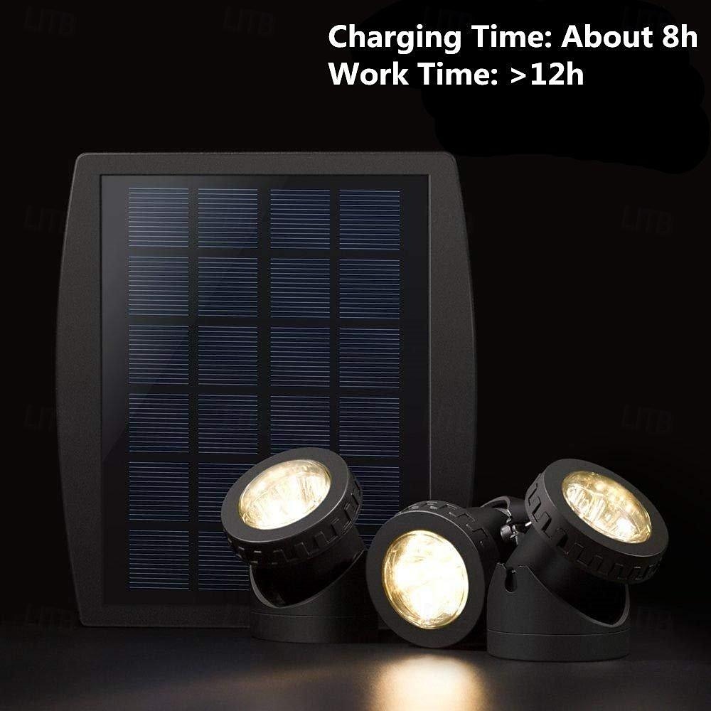 Solar LED Pond Spotlights Submersible Pond Pool Lights with 3 Lamps 18 LEDs Landscape Spotlight Underwater Lights IP68 Waterproof Solar Garden Lights for Pond Garden Fountain Outdoor Lawn Decoration 2026 - $39.99 –P7