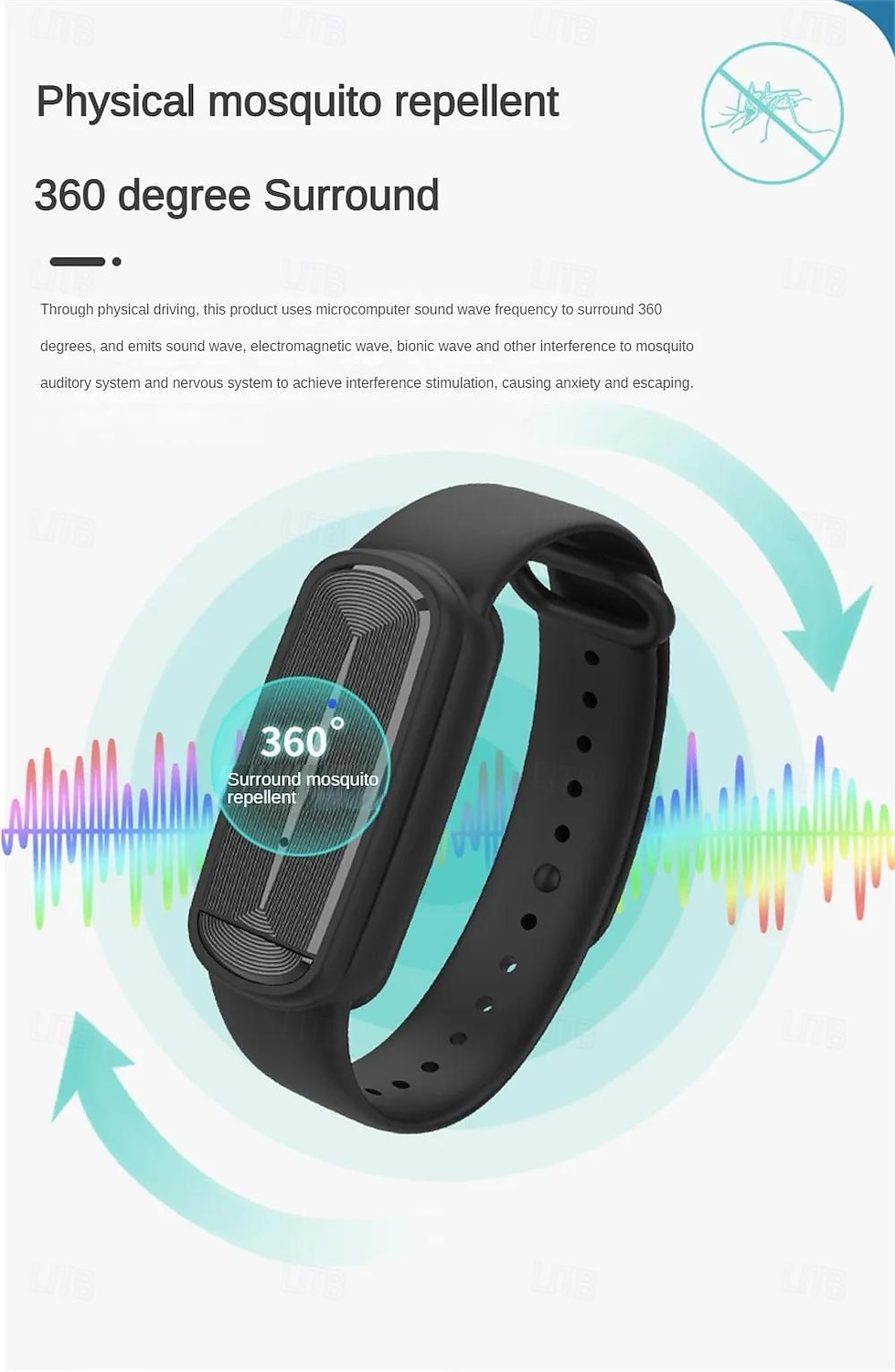 Electronic Mosquito Repellent Bracelet – Ultrasonic Wearable Band Anti-Mosquito Protection 2026 - $12.99 –P12