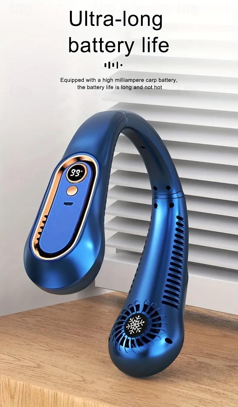 2025年 デジタルディスプレイネックファン – 屋外用着用型5速USB充電式エアクーラー  コレクション – $17.49 –P5