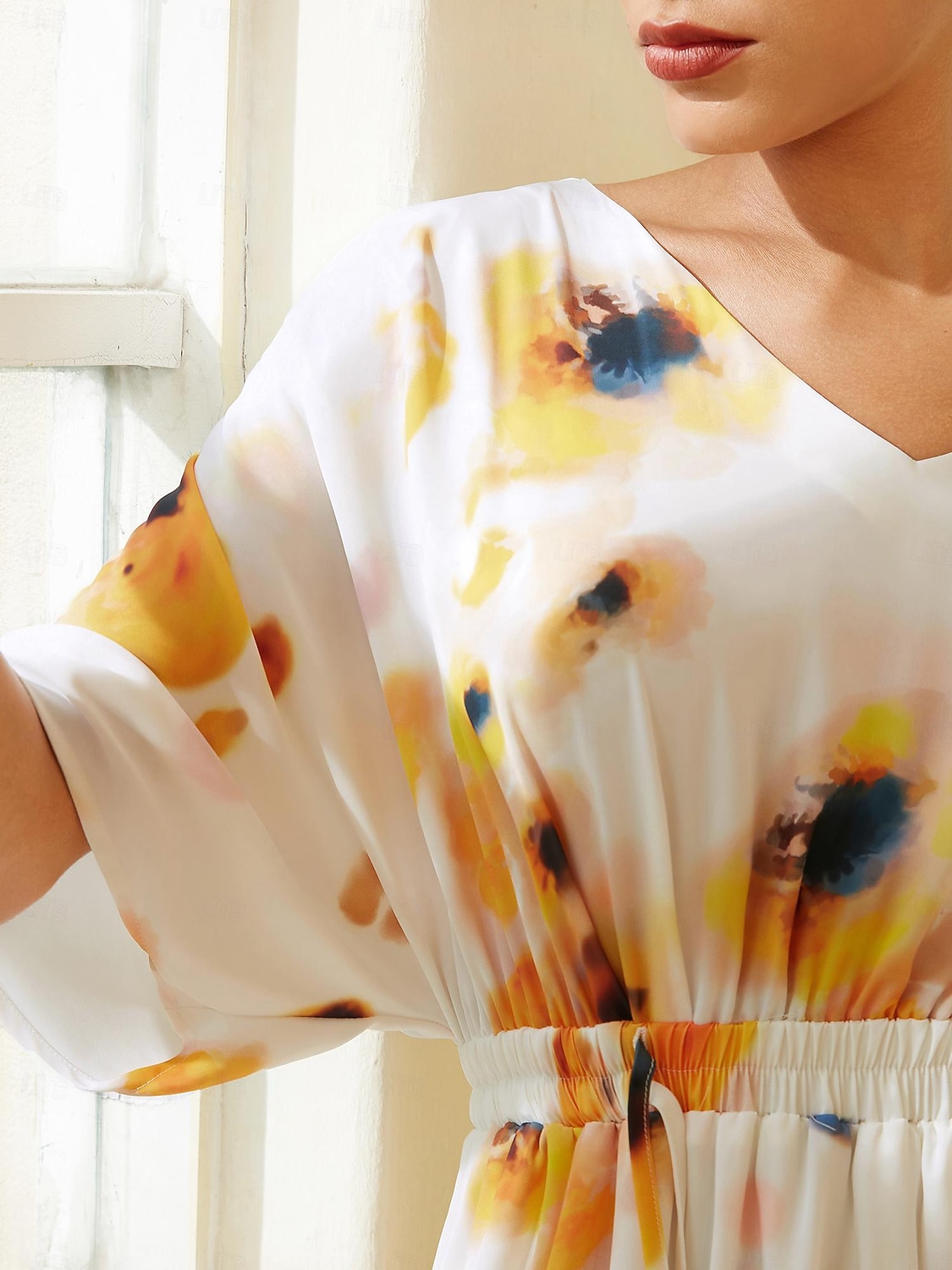 robe longue ample en satin à imprimé fleuri de 2025 ? $135.99 –P3