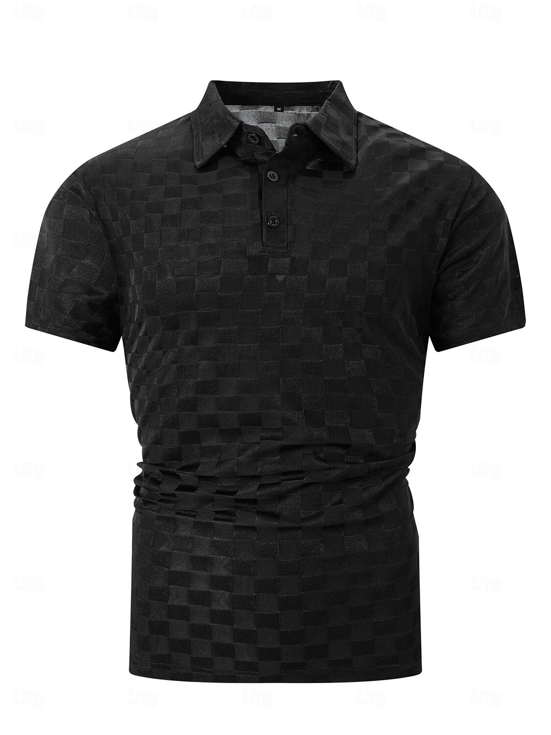 Herre Polo Golf skjorte Virksomhet Avslappet Klassisk Kortermet Mote Helfarge Sjakkbrett Knapp Sommer Vår Normal Lyseblå Svart Navyblå Polo 2025 - $22.99 –P5