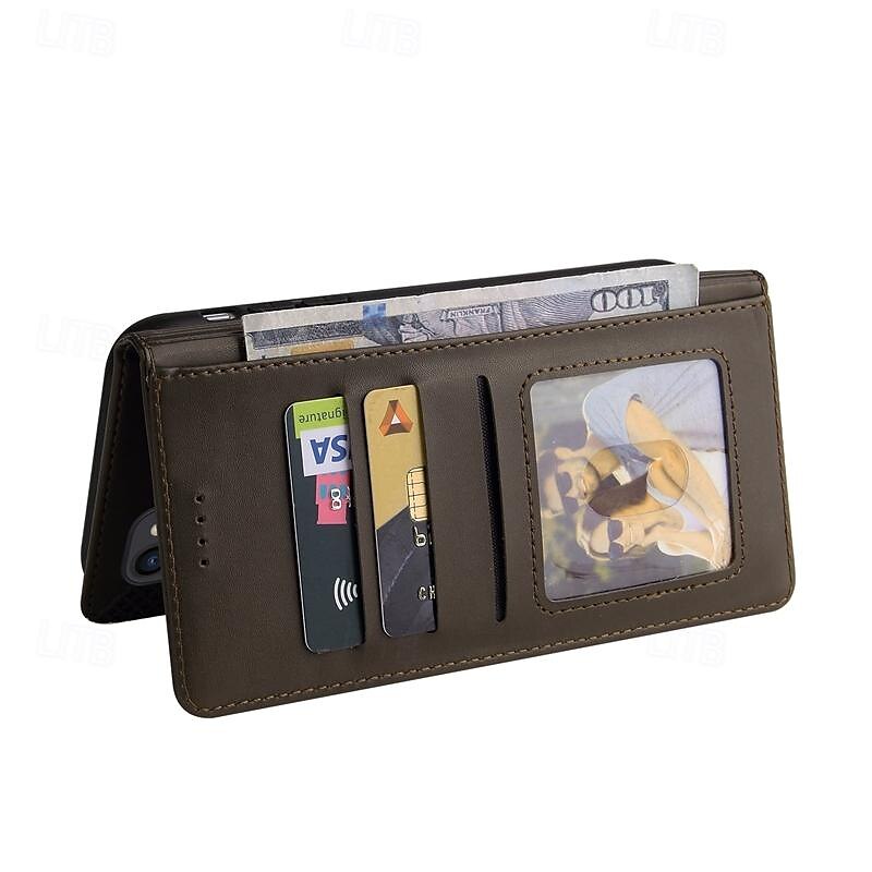 telefon Kılıf Na iPhone 15 Pro Max iPhone 14 13 12 11 Pro Max Plus Mini SE Etui na karty portfela Magnetyczne Ochrona całego ciała Stopka Retro TPU Skóra PU 2025 - $17.99 –P7