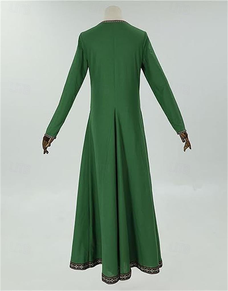 Médiéval Renaissance Robe de cocktail Bal Masqué Robe de Bal Ranger Elfe Déguisement Femmes Celtique Viking Fantaisie Halloween Carnaval Mascarade Fête / Soirée Festival Adulte Robe de 2026 ? $86.99 –P5