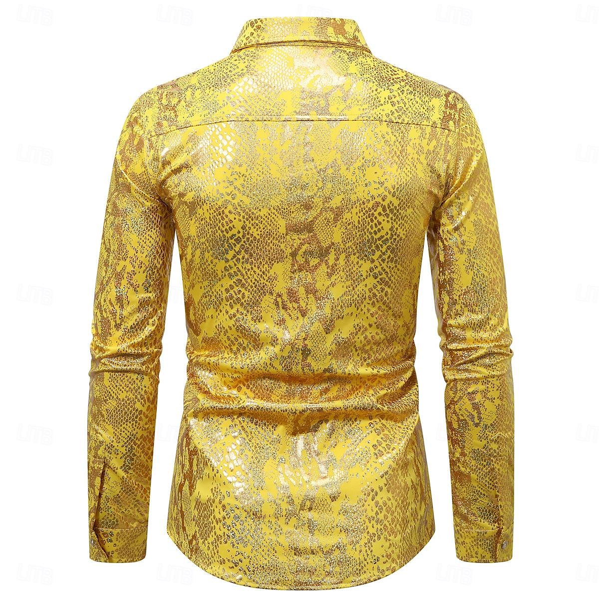 Disko 1980er Glänzend Metallisch Bluse / Hemd Maskerade Disco Herren Halloween Karneval Maskerade Leistung Veranstaltung / Fest Bühne Erwachsene Hemd Frühling & Sommer 2025 - $32.99 –P2