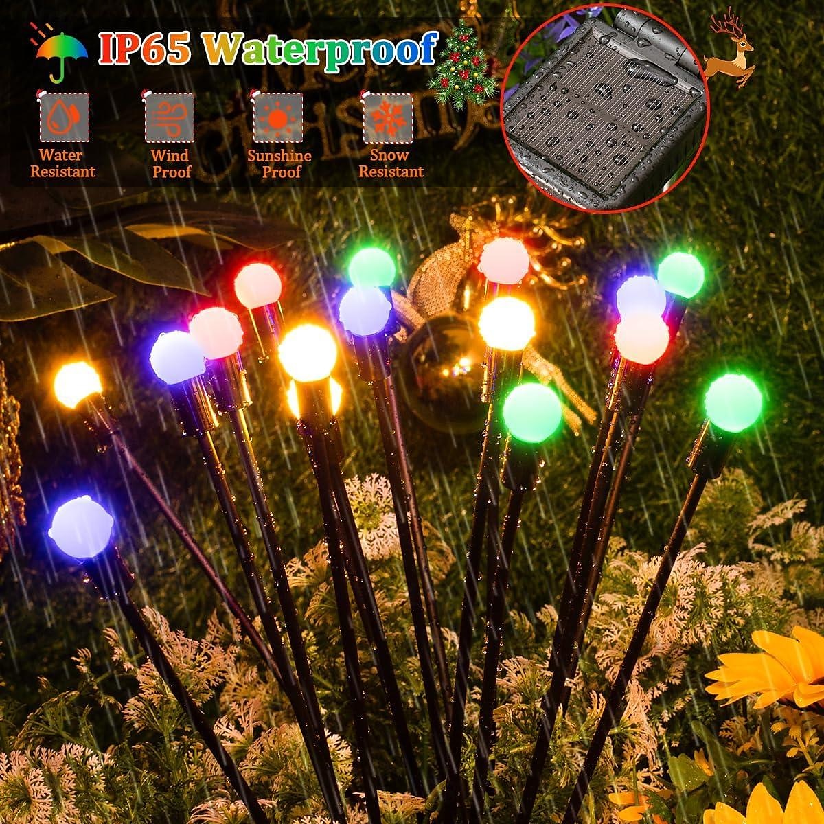 1pc 12LED Solar Garden Firefly Lamp, Swaying Lights 2 Flashing Modes Waterproof for Lawn Sidewalk Pathway Yard Patio 2025 - $14.99 –P9