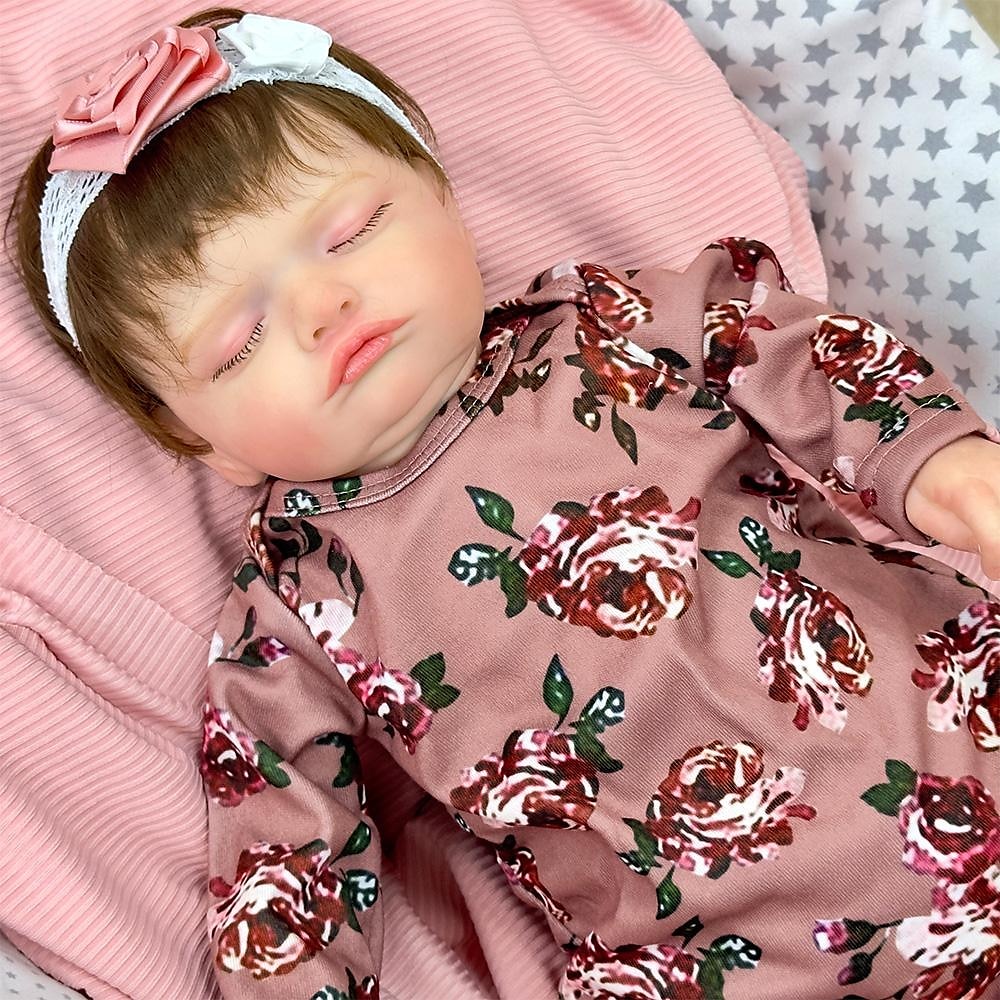 18 pouce Poupée Reborn Jouet pour Bébé & Nourrisson Poupée Reborn Toddler Poupée Poupée bébé Reborn Bébé Nouveau née réaliste Cadeau Membres en silicone 3/4 et corps rempli de coton cadeaux noël de 2025 ? $139.99 –P3