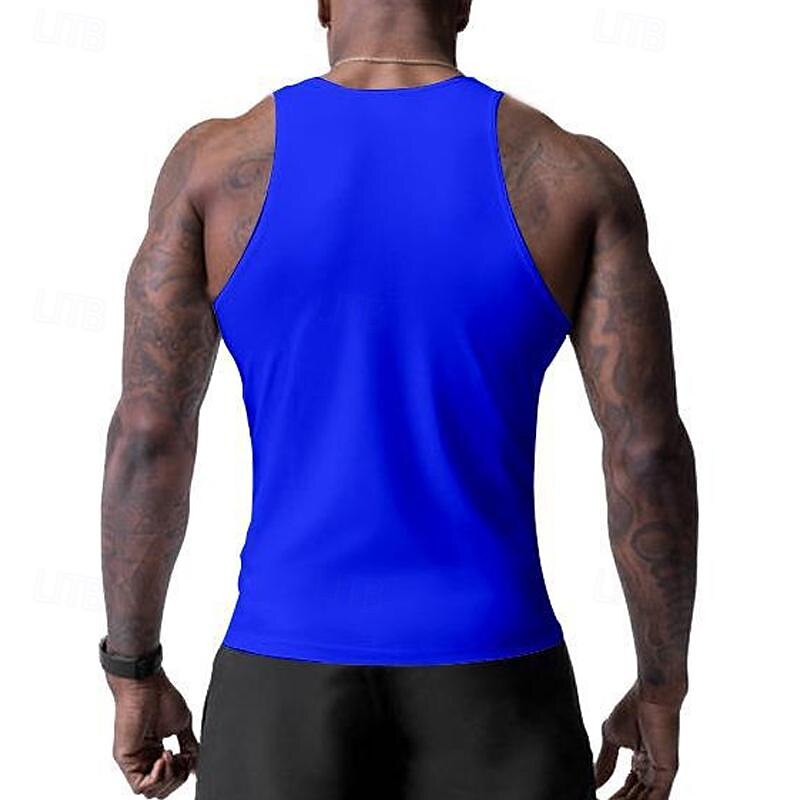 Voor heren Singlet Vest Top Onderhemd Mouwloos shirt Mouwloos Strakke ronde hals Lente zomer Effen Modieus Ontwerper Basic Vakantie Straat Uitgaan Zwart Wit Wijn Top T-shirt voor mannen 2025 - $13.49 –P8