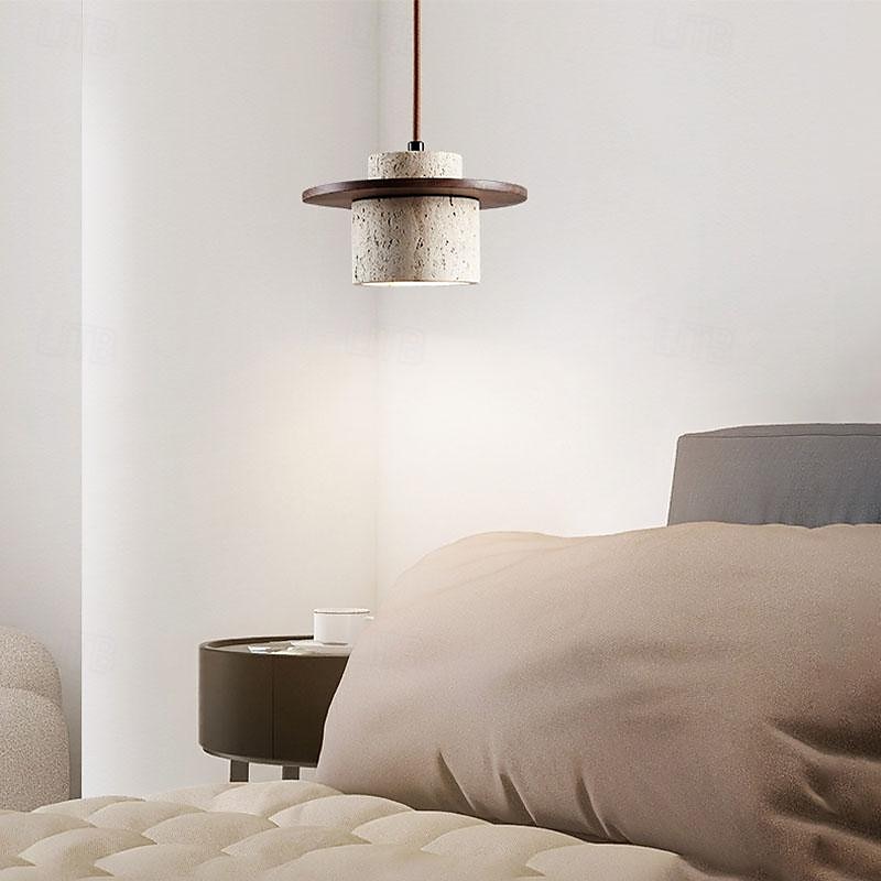 Natural Stone Shade Pendant Light Japanese Wabi Sabi Hanging Lamp with E27 Base Bedside Restaurant Kitchen Aisle Bar Club Suspension Lamp 2025 - $153.99 –P12
