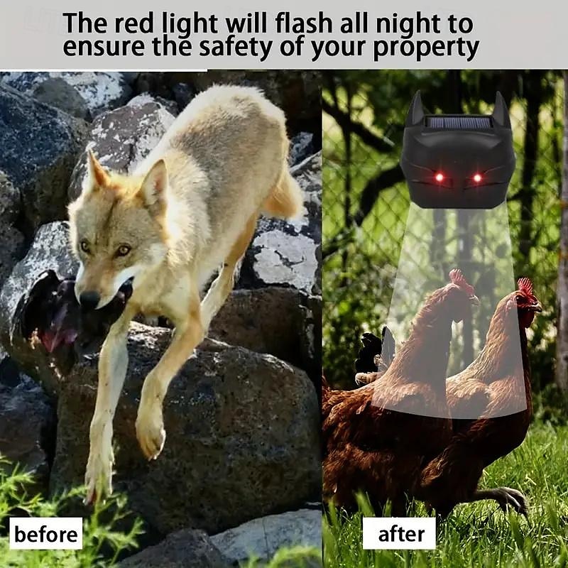 Solar Powered Animal Repeller Solar Ultrasonic Animal RepellentDeterrent Cat/Bird Repeller Frighten Animals Sonar Repellent 2025 - $17.99 –P2