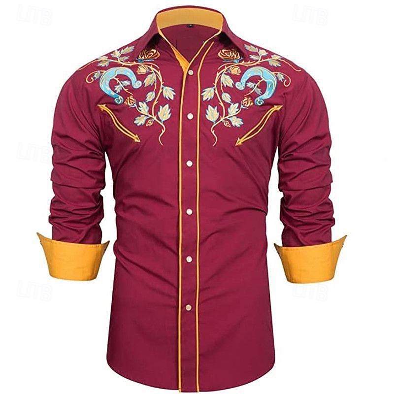 كلاسيكي Retro / vintage 18. århundre Bluse / Skjorte West Cowboy Kostyme Herre Maskerade Hverdag Utdrikningslag Voksne Trøye Alle årstider 2026 - $26.99 –P2