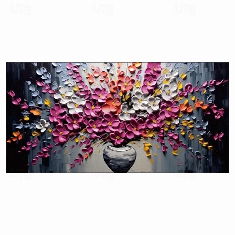 3D Flower oil painting Hand Painted Canvas Flower Art painting hand ...