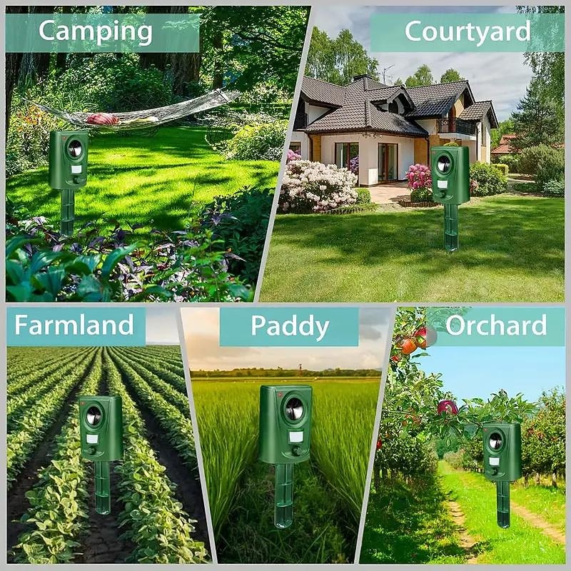 Solar-Powered Ultrasonic Animal Repeller -Waterproof MotionSensor Deterrent for Cats Dogs Birds and Wildlife in Gardens &Outdoors 2026 - $29.99 –P5